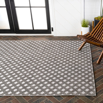 Rabat High-low Pile Mini-diamond Trellis Area Rug